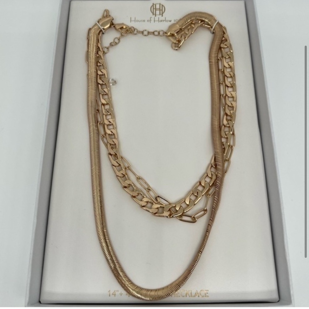 House Of Harlow 1960 14+4 Layered Necklace - Picture 2 of 4